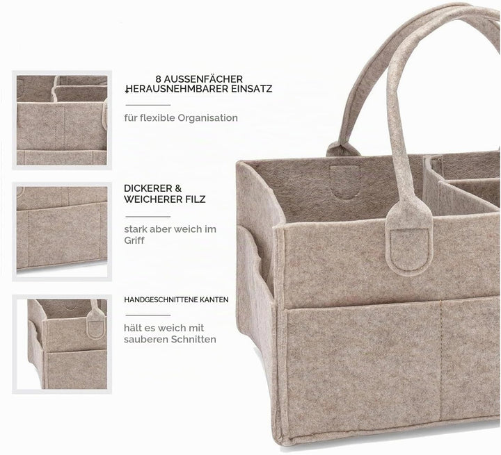 Generisch Baby Organizer Wickeltisch，Wickel Organizer，Diaper Caddy Organizer，Windeltasche FüR Unterw