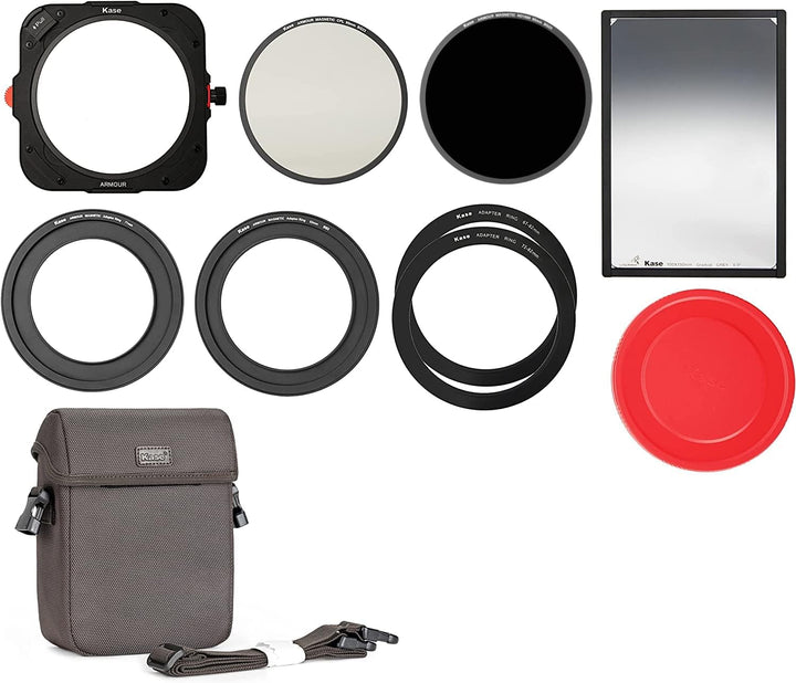 Kase Armour Magnetischer stossfester 100 mm Filter-Einsteiger-Set, 67 mm, 72 mm, 77 mm, 82 mm, optis
