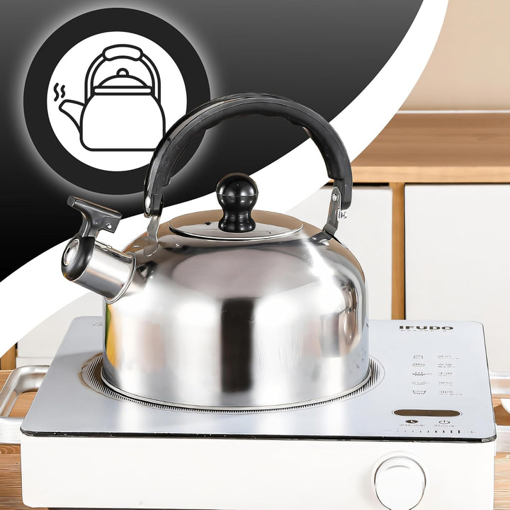 Retoo Topf und Pfannenset Induktion 11-teilig Kochtopf Set mit Glasdeckel, Wasserkocher, Topfset Ede