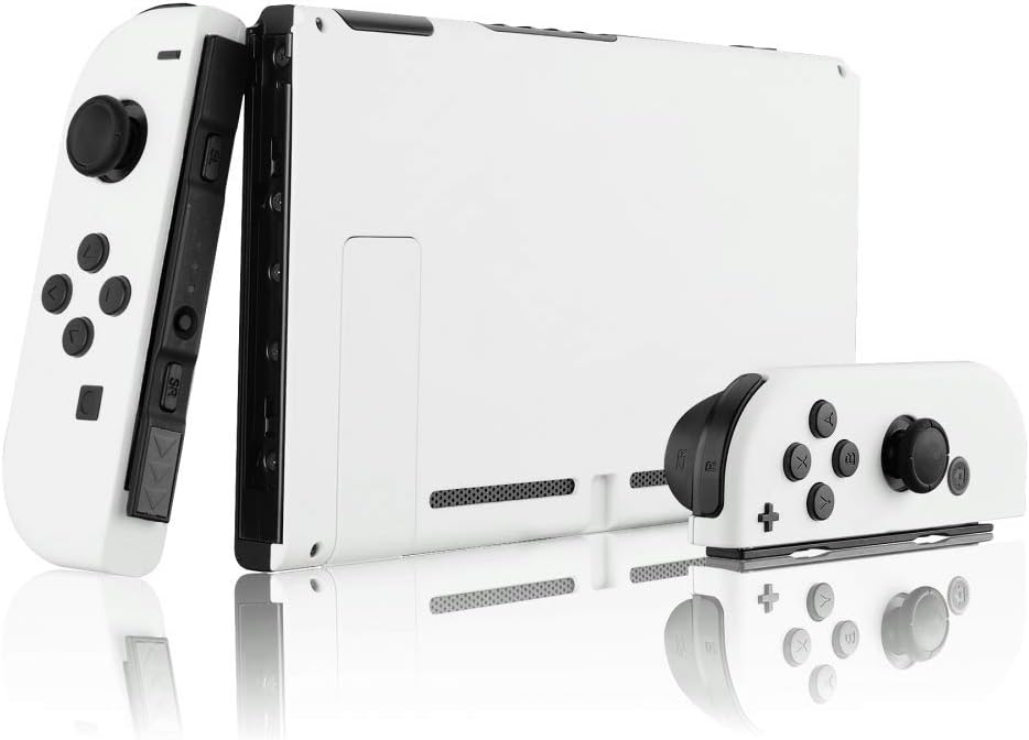 eXtremeRate Hülle Case für Nintendo Switch Joycon/Konsole, Rückgehäuse&Kickstand für Switch Console,