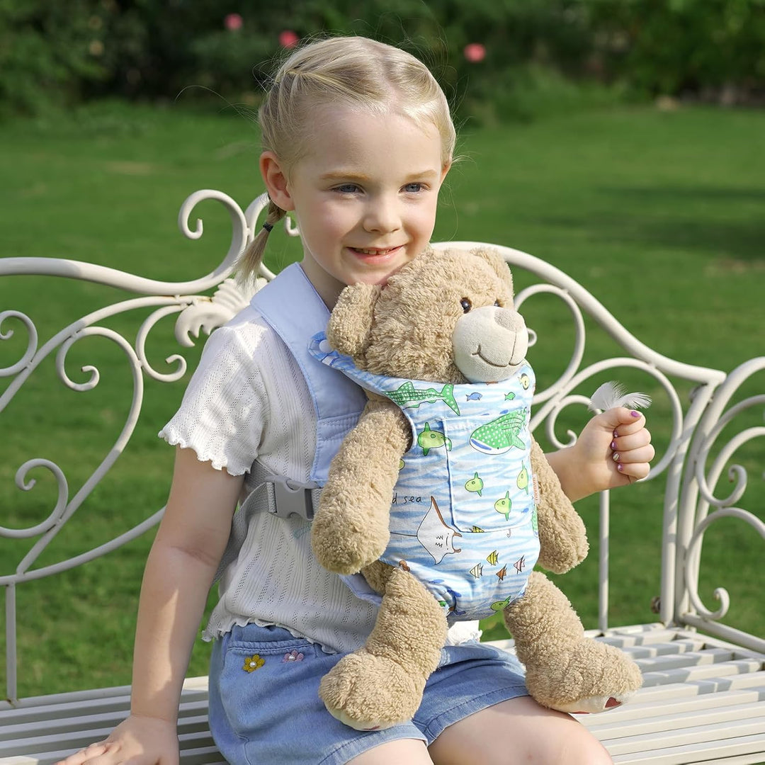 GAGAKU Puppentrage für Kinder, Puppenzubehör Babytrage für Puppen, Spielzeug Bauchtrage mit verstell