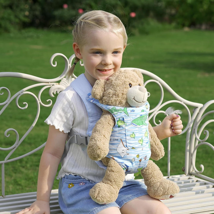 GAGAKU Puppentrage für Kinder, Puppenzubehör Babytrage für Puppen, Spielzeug Bauchtrage mit verstell