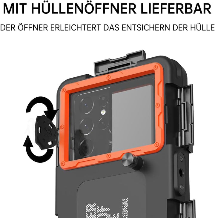 Unterwasser-Tauchgehäuse für iPhone, Samsung Galaxy, Huawei Xiaomi Redmi Smartphones, Professionelle