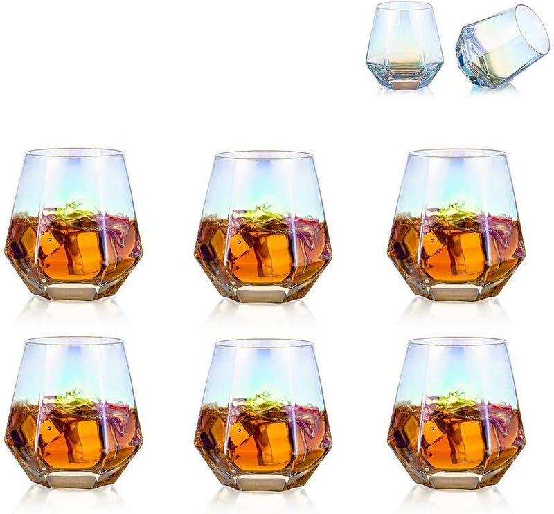 Diamond Whisky Glasses 6er-Set Gekipptes Scotchglas 300 Ml Whiskyglas Moderner Look Für Männer Fraue