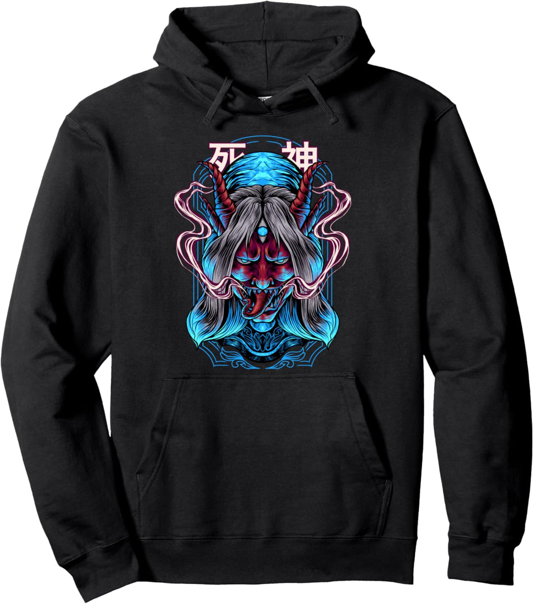 Japan Anime Maske Kitsune Oni Geist Demon Pullover Hoodie