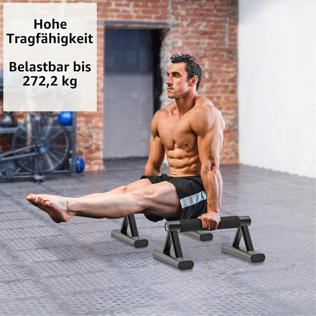 SELEWAERE Calisthenics Equipment Liegestützgriffe - Rutschfest Parallettes Handstand Griffe Robuste