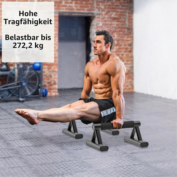 SELEWAERE Calisthenics Equipment Liegestützgriffe - Rutschfest Parallettes Handstand Griffe Robuste