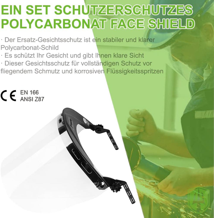 GREEN DEVIL Kettensägen-Schutzhelm Forstschutzhelm Sicherheitshelm mit Gehörschutz Ohrenschützer und
