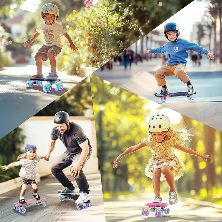 BELEEV Skateboard für Kinder, 56 cm Cruiser Skateboard Mädchen Junge Anfänger Jugendliche Erwachsene