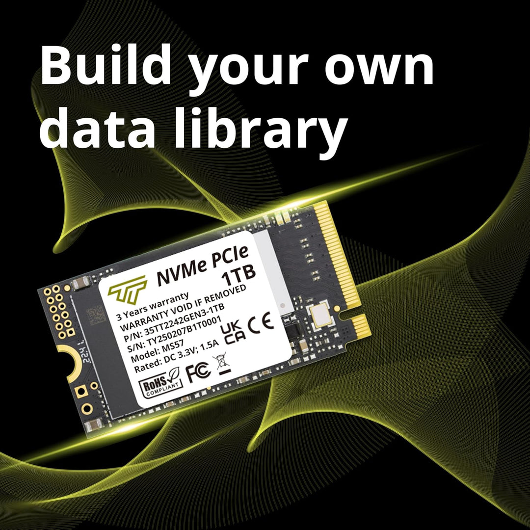 Timetec 1TB M.2 2242 SSD NVMe PCIe Gen3x4 3D NAND TLC Lese-/Schreibgeschwindigkeit bis zu 2.100/1.60