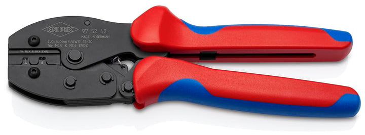 KNIPEX PreciForce, Crimpzange für MC4-/MC4 EVO 2-Steckverbinder, 4/6 mm², F-Crimp, MC4-Stecker, 97 5