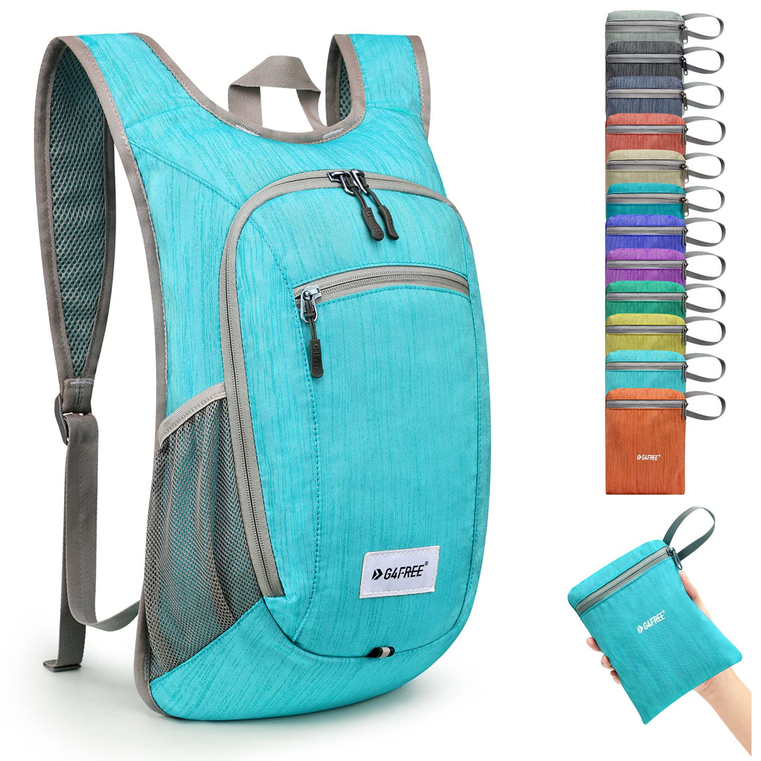 G4Free 10/15/20L Faltbarer Rucksack Klein, Wanderrucksack Leicht, Tagesrucksack Damen Herren für Wan