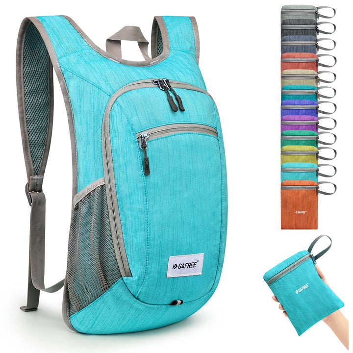 G4Free 10/15/20L Faltbarer Rucksack Klein, Wanderrucksack Leicht, Tagesrucksack Damen Herren für Wan