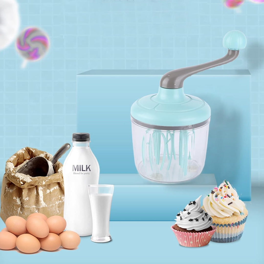 Handgekurbelter Sahnemixer, Manueller Schneebesen, Backen, Mischwerkzeuge, Küchenzubehör, 1100 Ml, A