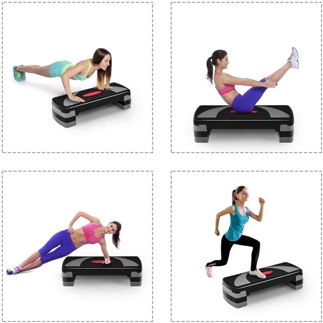 Enjoy Fit Aerobic Steppbrett XL Premium Extra Gross Inkl. 3-Fach Höhenverstellbarer Stepper, 78 x 30