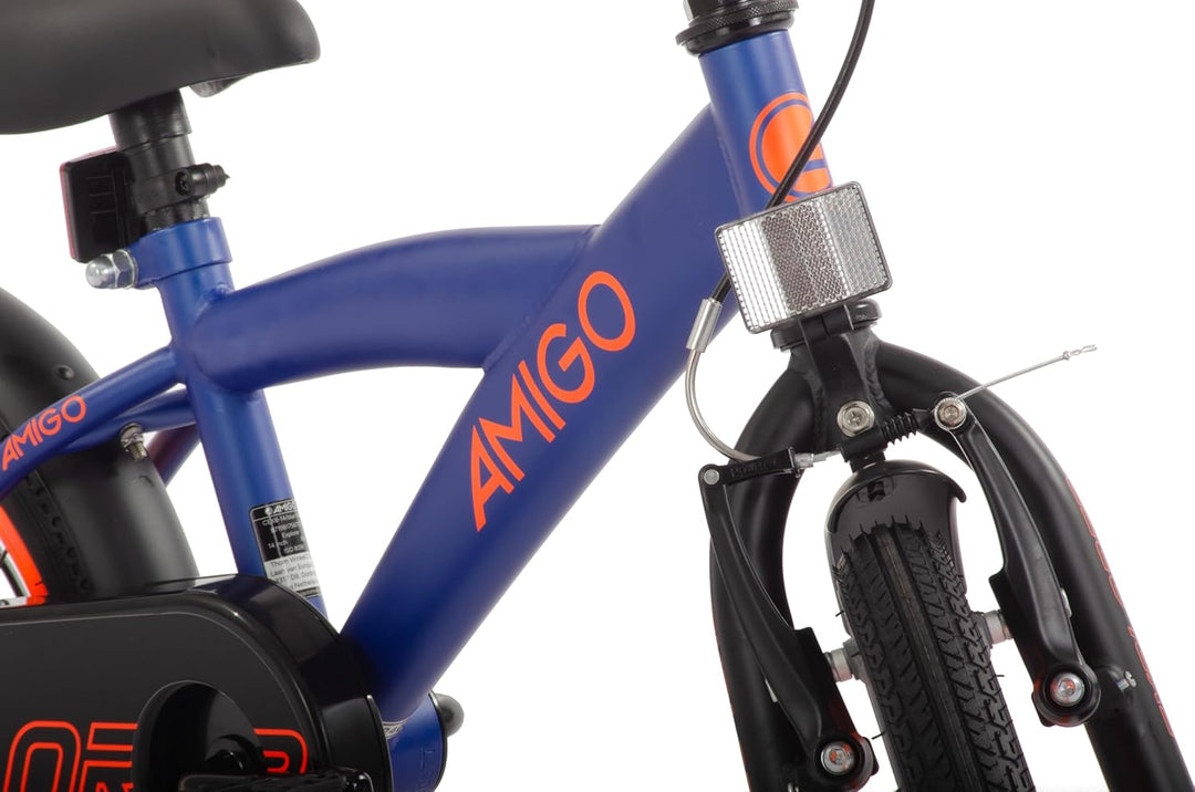 AMIGO Explorer - Kinderfahrrad - 12/14 / 16 Zoll - mit Handbremse, Rücktritt, Lenkerpolster und Stüt