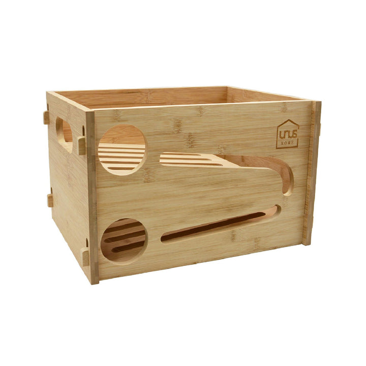 UNUS Bierkasten Flaschenrutsche Kühlschrank, Flaschenhalter aus Holz für Kühlschrank, 39x31x25 cm, z