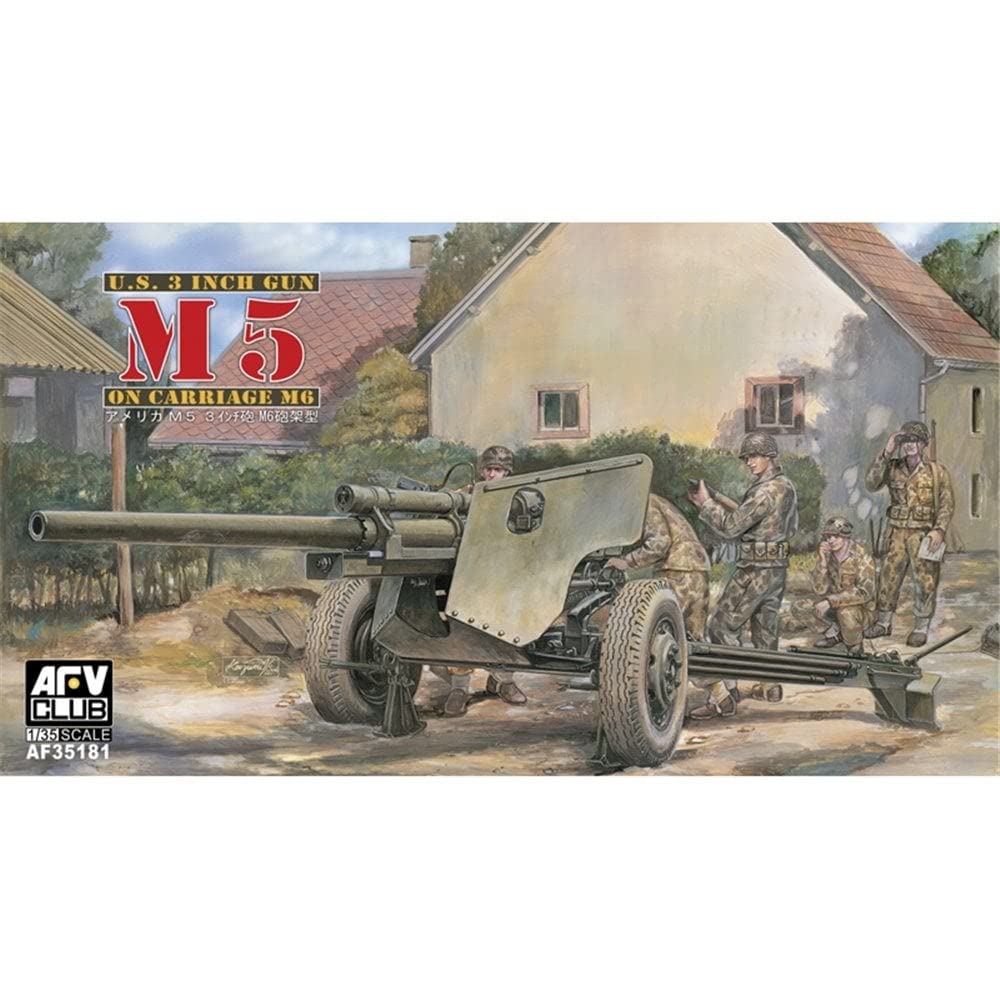 Unbekannt AFV-Club 35181 - Modellbausatz U S 3 inchM5 on Carriage M6