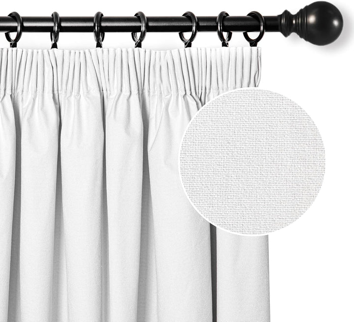 MYSKY HOME Gardinen Verdunkelungsvorhang mit Kräuselband Schlafzimmer Wärmeisolierter 2er-Set Gardin