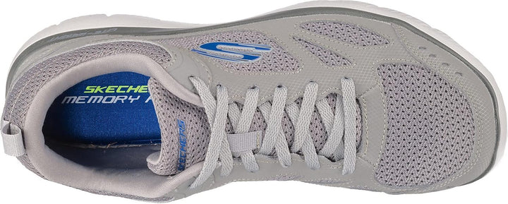 Skechers Herren Summits South Rim Sports Shoes 41 EU Gray Leather Mesh Trim, 41 EU Gray Leather Mesh