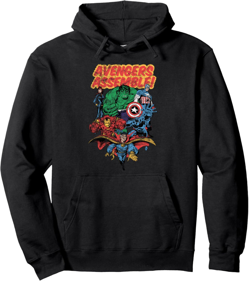 Marvel Hulk Captain America Iron Man Black Panther Assemble Pullover Hoodie