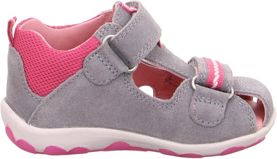 Superfit Baby Mädchen Fanni Sandalen, Grau Rosa
