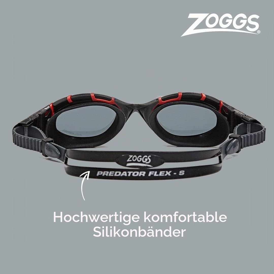 Zoggs Predator Flex Polarized Ultra-Smaller Fit Schwimmbrillen S Red / Black / Copper Polarized, S R