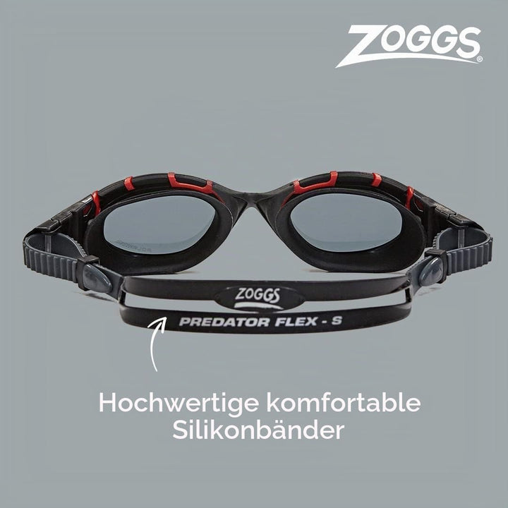 Zoggs Predator Flex Polarized Ultra-Smaller Fit Schwimmbrillen S Red / Black / Copper Polarized, S R