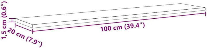vidaXL Regalbrett 4 pcs Braun 100 x 20 x 1.5 cm Holzwerkstoff, Moderner Bücherregal, rechteckige Abl