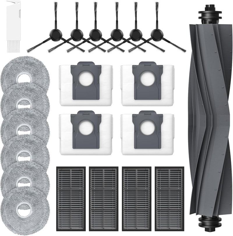 22 Stück Zubehörset für Dreame L10s Pro Ultra Heat / X30 Ultra, 1*Hauptbürste 4*Staubbeutel 6* Wisch