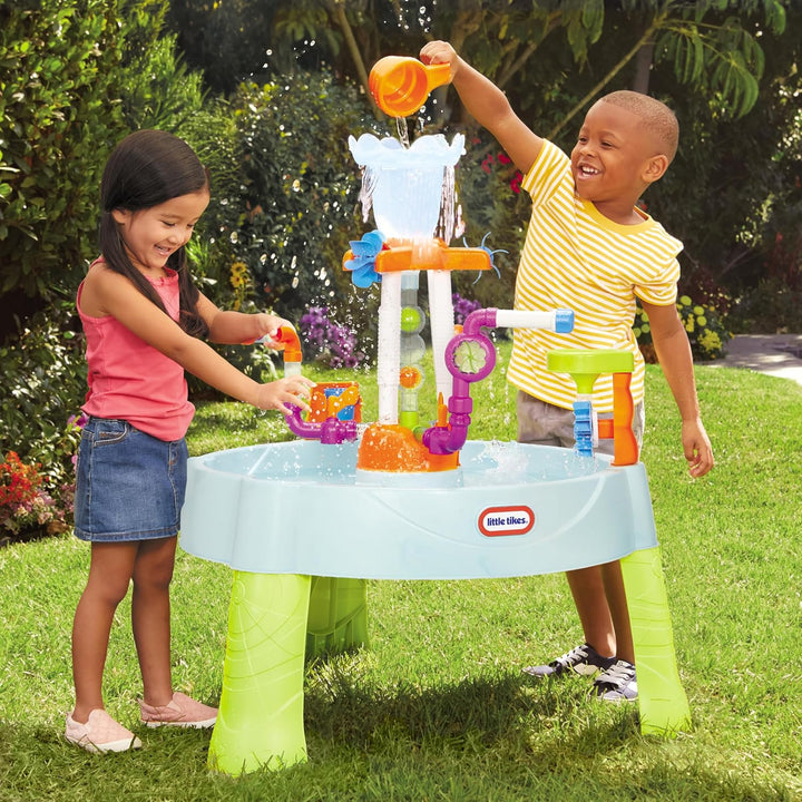 little tikes Fountain Factory Wassertisch, Outdoor-Spielzeug, sicher, tragbar, optimales sensorische