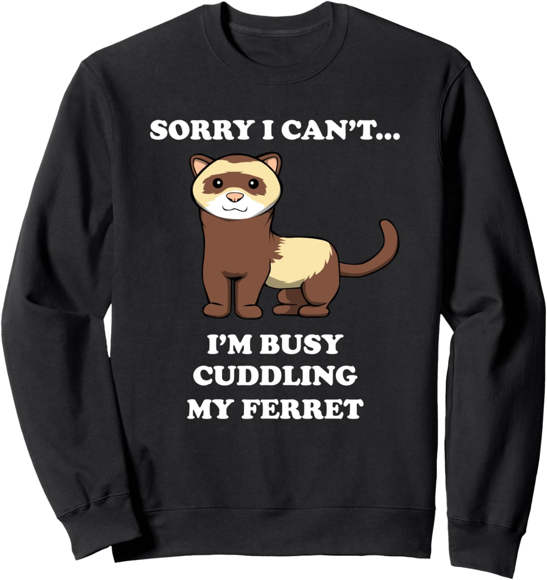 Nager Knuddeln Frettchen Witziges Nagetier Sweatshirt