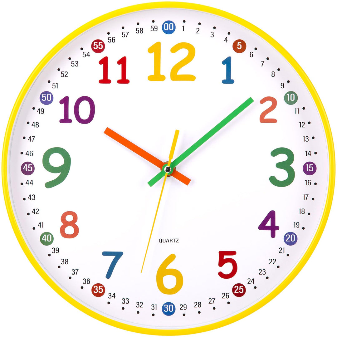 ACCSHINE Wanduhr Kinder Lautlos Wanduhr Vintage 30cm Quarz Gross Batterie Betriebene Einfach zu Lese