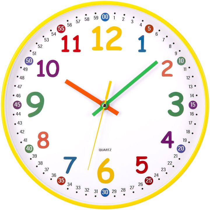ACCSHINE Wanduhr Kinder Lautlos Wanduhr Vintage 30cm Quarz Gross Batterie Betriebene Einfach zu Lese