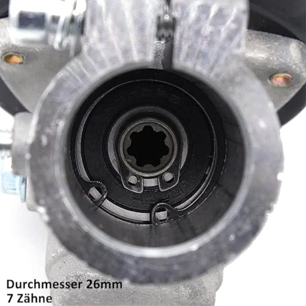 Trade-Shop Getriebekopf/Winkelgetriebe für 7-Zahn-Antriebswelle, 26mm Rohr kompatibel mit Falon-Tech