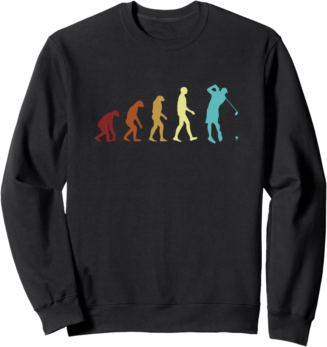 Golf Evolution Golfer Golfplatz Minigolfer Golfcaddy Golf Sweatshirt