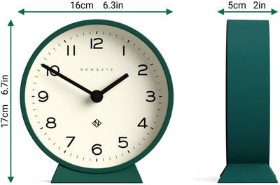 NEWGATE® M Mantel - Silent Sweep Kaminuhr - 'No Tick' - Moderne Kaminuhr - Kleine Uhr - Wohnzimmeruh