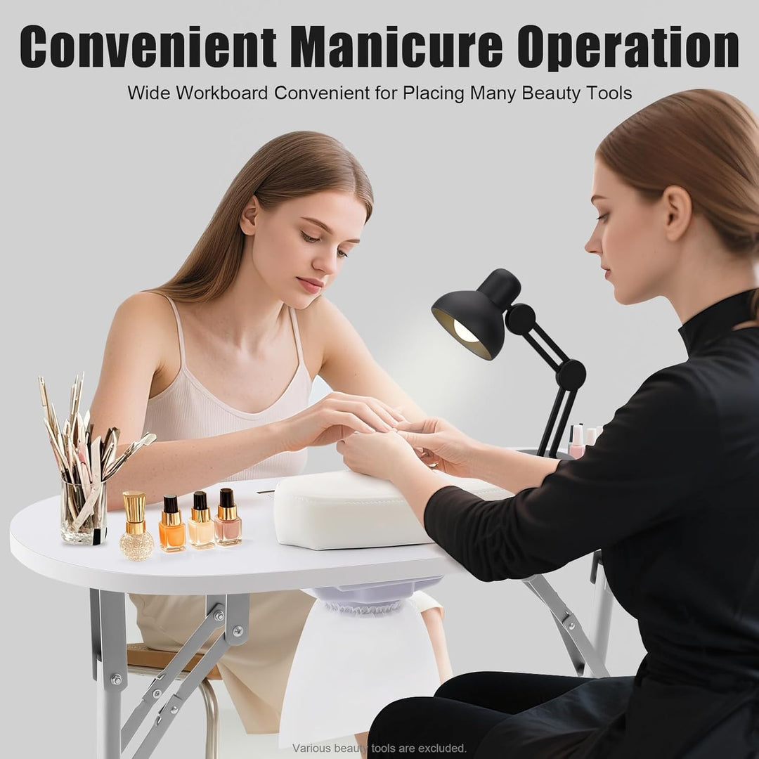 Maniküretisch Nageltisch mit Absaugung Faltbar Maniküre Tisch Multifunktional Nagel Tisch 90x40cm Tr