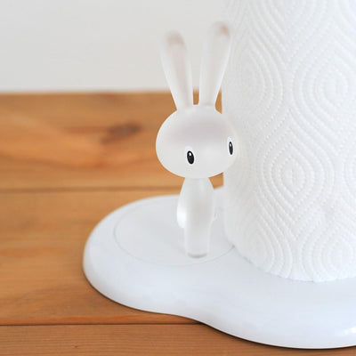 Alessi Bunny & Carrot ASG42W Design Küchenrollhalter, Thermoplastisches Harz, weiss, 29,4cm ASG42 W,