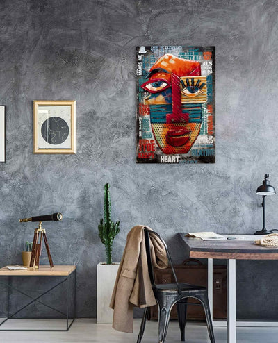 KunstLoft Metallbild 3D | 100% HANDGEFERTIGT | 60x90x6cm | Wandbild Metall Deko 'Colourful Joy' | Ge