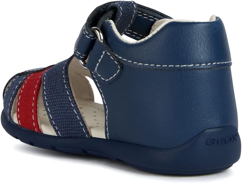 Geox Jungen B Elthan Boy Sandal 20 EU Lt Navy Red, 20 EU Lt Navy Red
