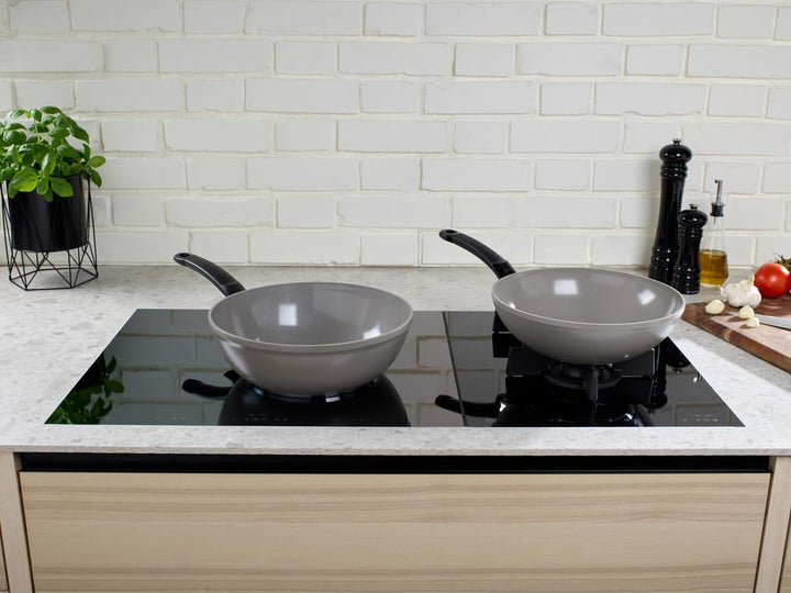 Fissler Ceratal Classic Pfannen-Set / 2-teilig, Aluminium-Pfanne, Keramik-beschichtet (24+28 cm) Cer