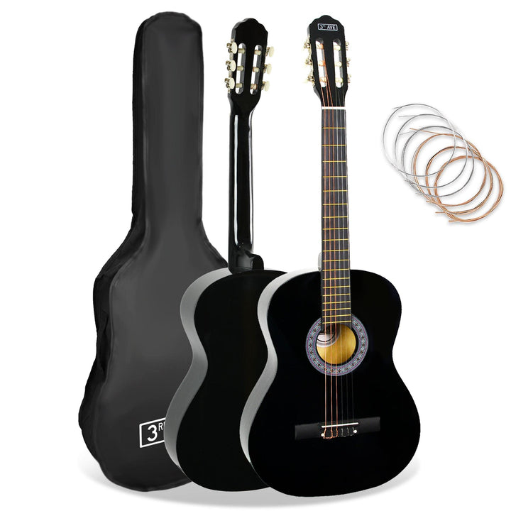3rd Avenue 3/4 Flamencogitarren-Starterset in Kindergrösse mit Nylonsaiten – mit Tasche, Saiten – in