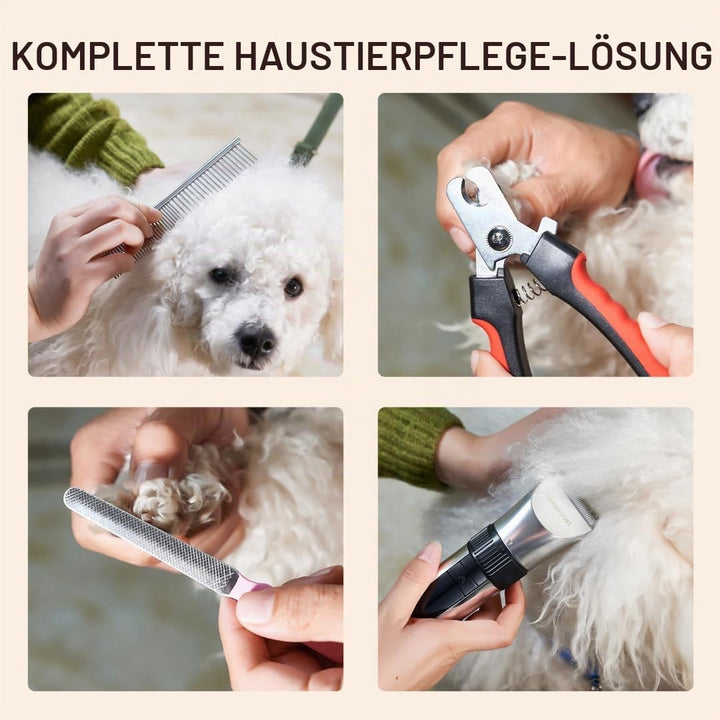 BarberBoss Kabelloser Haustier-Fellpflege-Clipper – Keramikklingen, LED-Display, schnelles Aufladen,