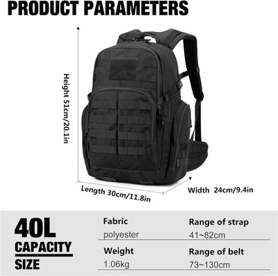 Mardingtop 25L/28L/40L Militär Rucksack Herren Arbeit für Taktischer Assault Wandern Reisen Outdoor