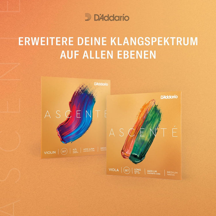 D'Addario Ascenté Geigensaitensatz, 1/8, mittlere Spannung 1/8 Scale Vollständiger Satz, 1/8 Scale V