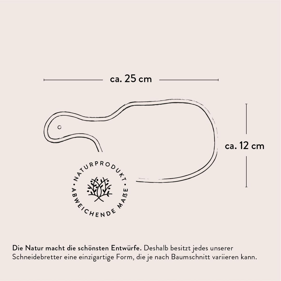 DAS OLIVENHOLZBRETT® Knoblauch Schneidebrett aus Olivenholz/Kräuterschneidebrett/Zwiebelbrett aus Ho