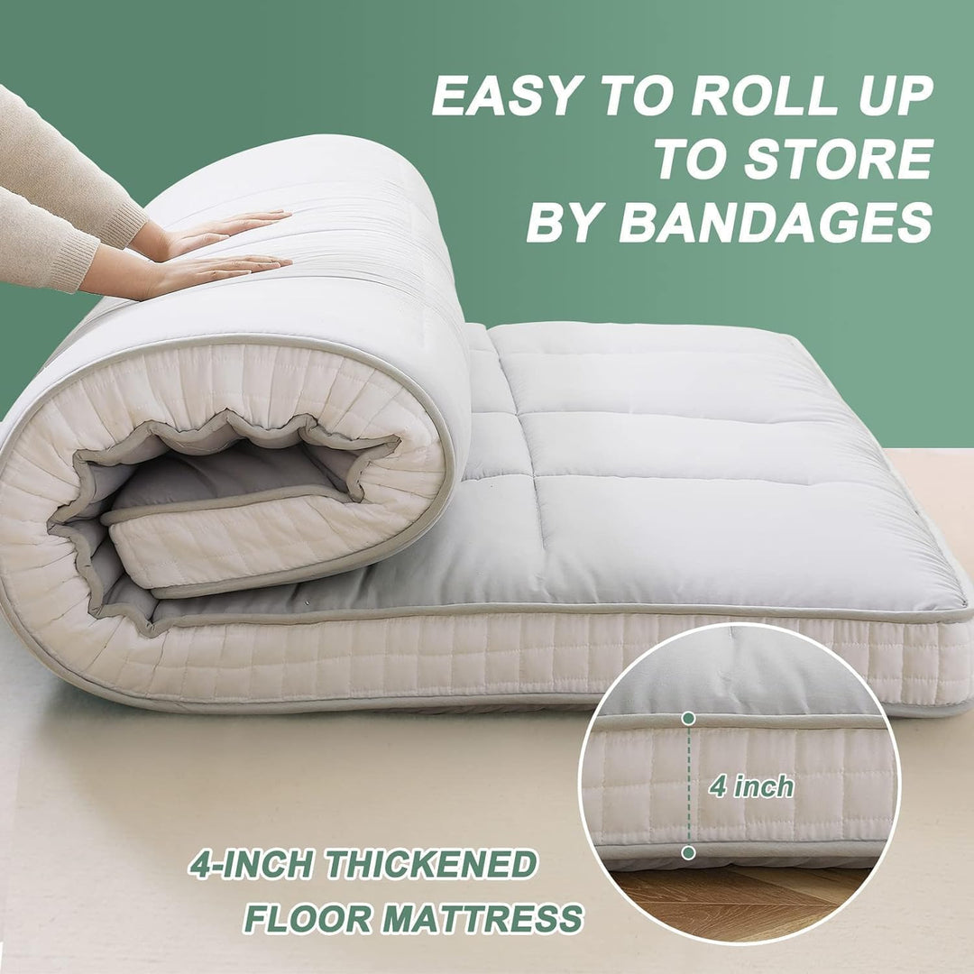 Futon Matratze 100x203cm Klappmatratze - 10cm dick Japanische Klappmatratze, Futon Gästebett, Bodenm