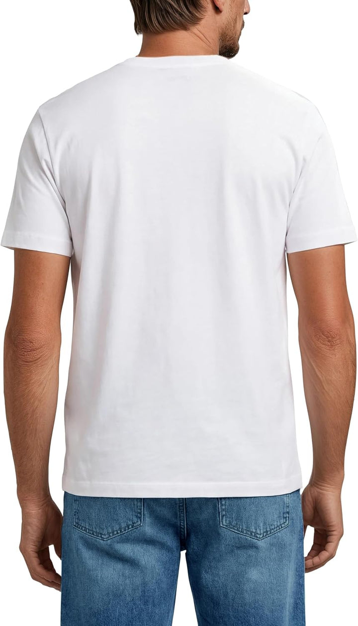 MUSTANG Herren T-Shirt 4er Pack Frontprint O-Neck Rundhalsausschnitt Kurzarm Regular Tee Shirt 100%