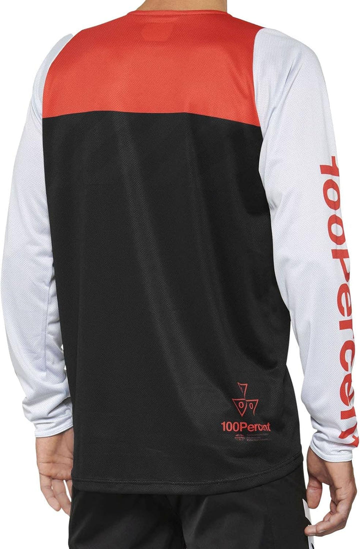 1 Unisex Long Sleeve Jersey 100% R-core Black/White Cycling (Pack of 1) S Schwarz, S Schwarz